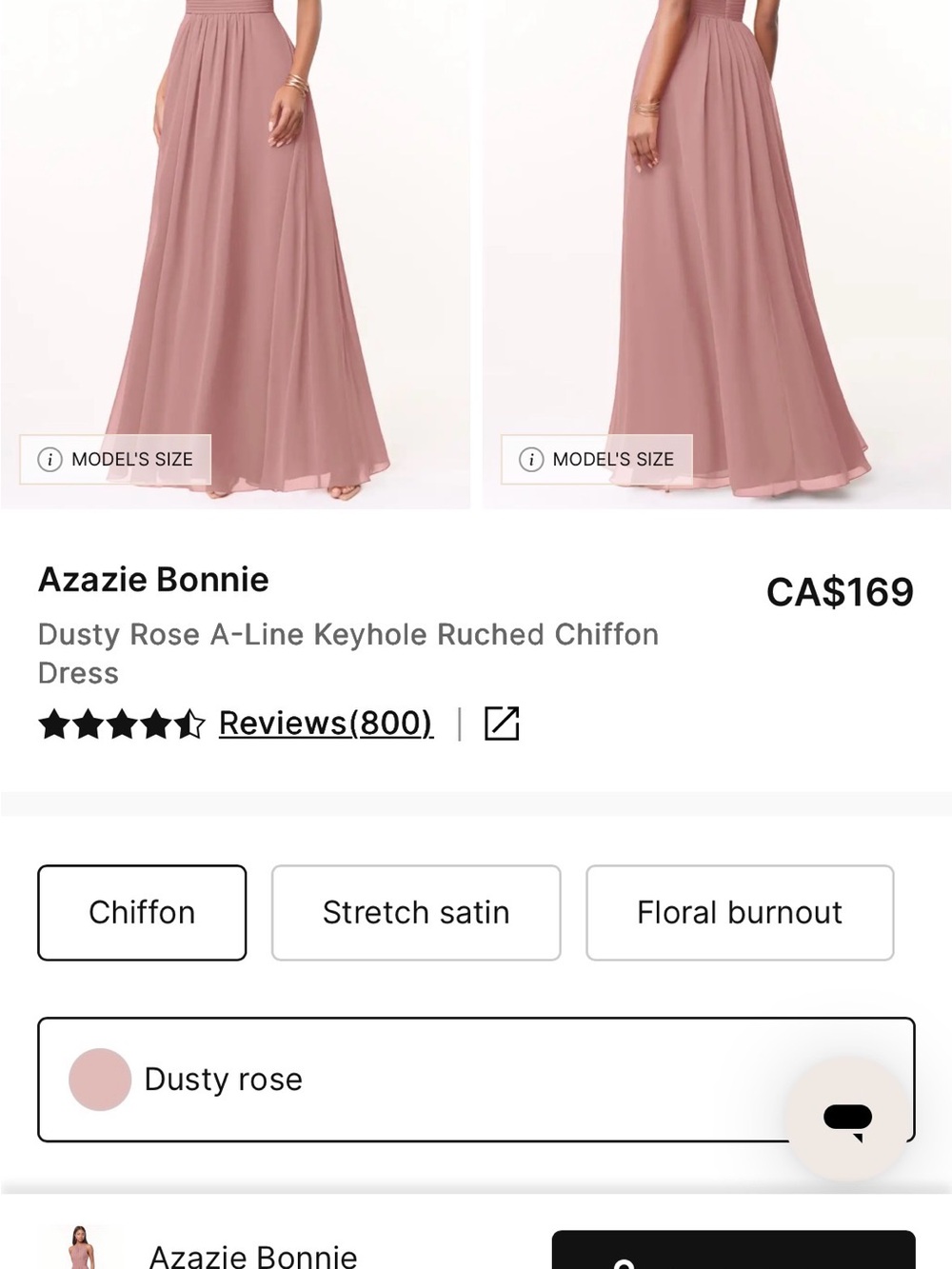 Azazie Dusty Rose Bridesmaid Dress with matching Shawl